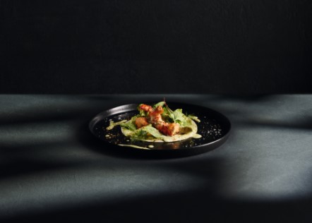 Prawns served on a plate